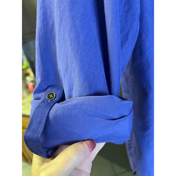 Chico’s Blouse Top Women’s 0 Silk Blend Button Up Long Sleeve Pockets Shirt - Picture 4 of 8